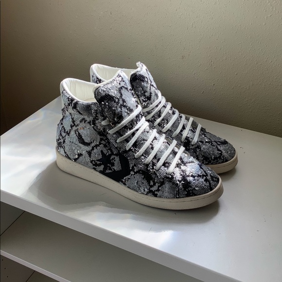 Converse Other - Limited edition silver sequin Chuck Taylor shoes